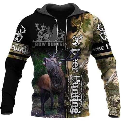 PLstar Cosmos Deer Hunting Camo 3D All Over Printed Hoodie For Men/Women Harajuku Fashion Hooded Sweatshirt Casual zip hoodies