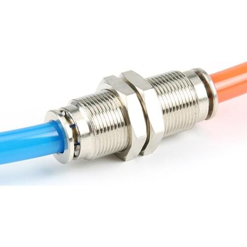 PM Series All copper partition nickel-plated quick plug connector pneumatic connector reducing diameter through