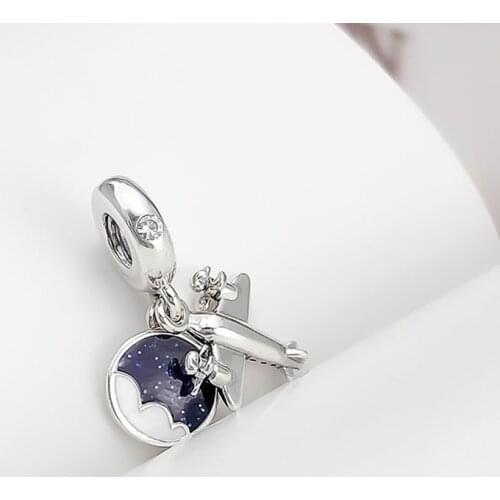Authentic 925 Sterling Silver Charm New Propeller Aircraft Creative Pendant Fit Pandora Women Bracelet & Necklace Diy Jewelry