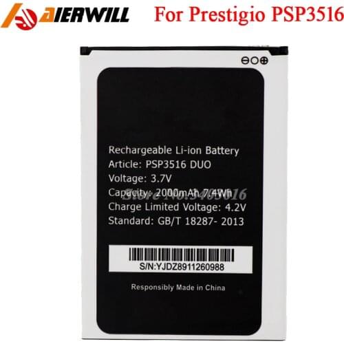 PSP3516 Battery For Prestigio PSP 3516 DUO Accumulator High Quality 2000mAh