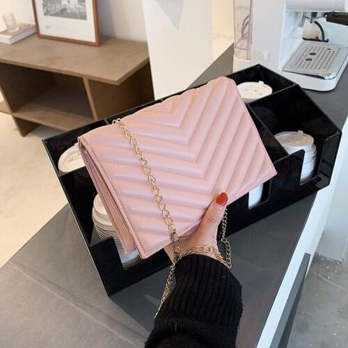 Womens shoulder bag new style rhombus embroidery thread western style small bag fashionable texture simple messenger bag