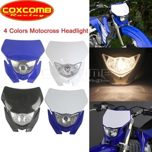 Supermoto Dual Sport Front Running Lamp Headlight Mask For Yamaha YZ YZF WR WRF TTR 125 230 250 450 250F 450F Dirt Bike Headlamp