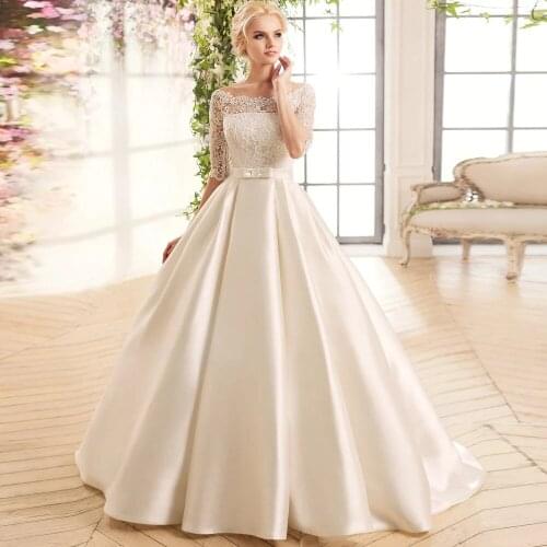 Wedding Dress Bridal Gown Lace Applique Plus Size Simple Ball Gown Robe De Mariee X