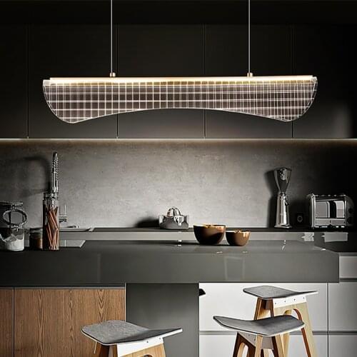 Led Chandelier Post-Modern Restaurant Creative Home Dining Table Bar Personality Office Light Acrylic Shopping Mall Golden Art