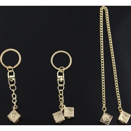 The Rise of Skywalker Story Han Solo Dice Sabacc Pendant Lucky Dice keychain Smugglers Movie Jewelry Car Accessories