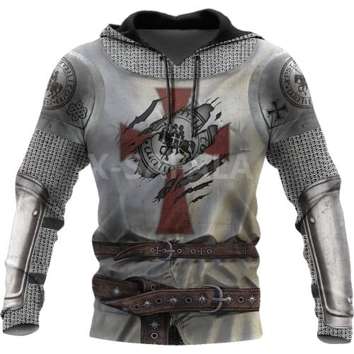 IRISH ARMOR TEMPLAR KNIGHT 3D Print Spring Hoodie Man Women Harajuku Outwear Zipper Pullover Sweatshirt Casual Unisex style-7