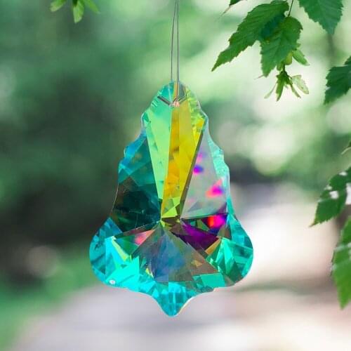 Fire Polished AB Color Crystal Christma Tree Branch Chandelier Prism Suncatcher DIY Wedding Prop Jewelry Necklace Make Accessory
