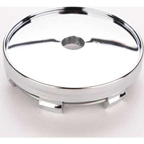 60mm UNIVERSAL CHROME CAR VAN WHEEL CENTER HUB CAP COVER PLASTIC TYRE TRIMS