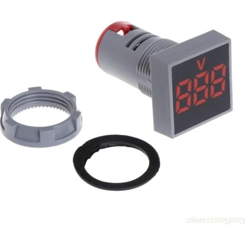 22MM AC 12-500V Voltmeter Square Panel LED Digital Voltage Meter Indicator Light W315