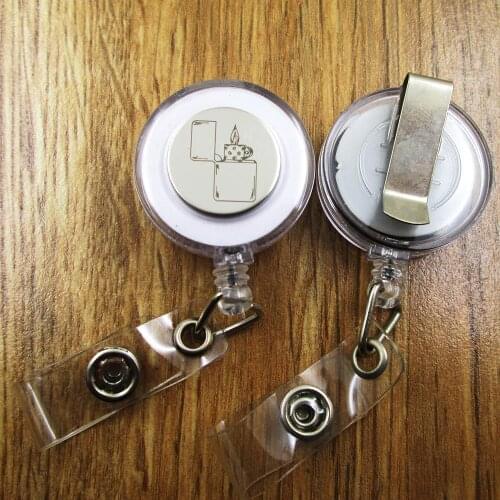 Lighter ID Badge Reel gift for him/her friend family retractable recoil id badge holder work fun