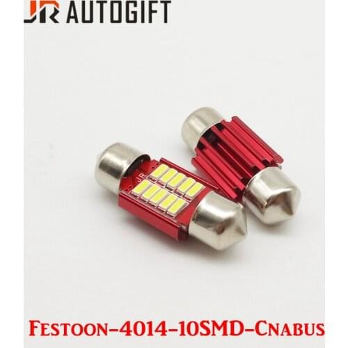 100X Car LED Festoon Light 31mm C5W C10W Super Bright FT 4014 10 SMD 12/24V Canbus Error Free Auto Interior Doom Lamp Door Bulbs