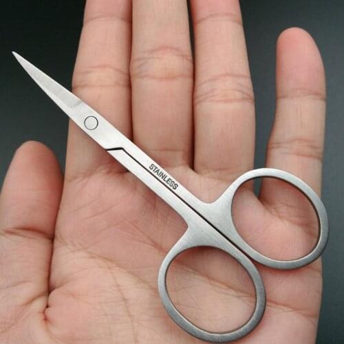 5Pcs Functional Smooth Stainless Steel Cuticle Scissor Nails Curved Scissors Dead Skin Remover Scissor Eyelash Scissor Nail Art