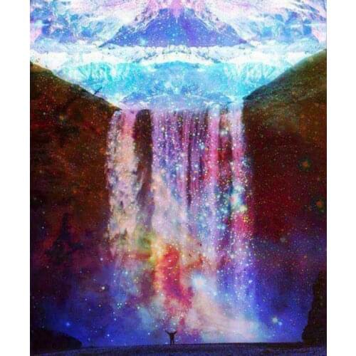 5d Scenery Diamond Art Waterfall Mosaic Embroidery Painting Rhinestone Drawing Picture Home Wall Papers Handcraft Gift Beadwork