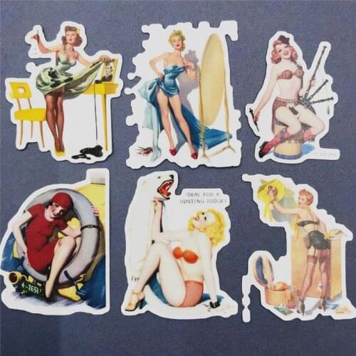 24 Sexy Girls Scrapbook Stickers Kids DIY Laptop Toys