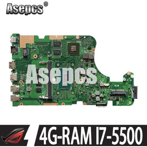 Asepcs X555LD Laptop motherboard For Asus X555LD X555LDB X555LA X555LB X555L X555 Test original Mainboard 4G-RAM I7-5500U 2G GPU