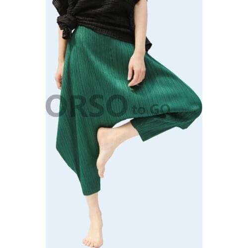 Azterumi Pleats Spring Summer Women High Waist Harem Pants Women Loose Casual Pleated Pant Gray Yellow Red Black Trousers