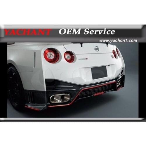 Car-Styling Portion Carbon Fiber Rear Bumper w/ Lip Fit For 08-15 Skyline R35 GTR N Tune Style Body kit Bumper w/ Lip Diffuser
