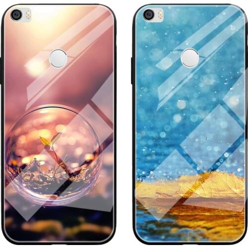 Tempered Glass Phone Case For XiaoMi Mi Max 2 3 Fresh Rain Cell Back Cover Coque For XiaoMi Mi Play Mix 3