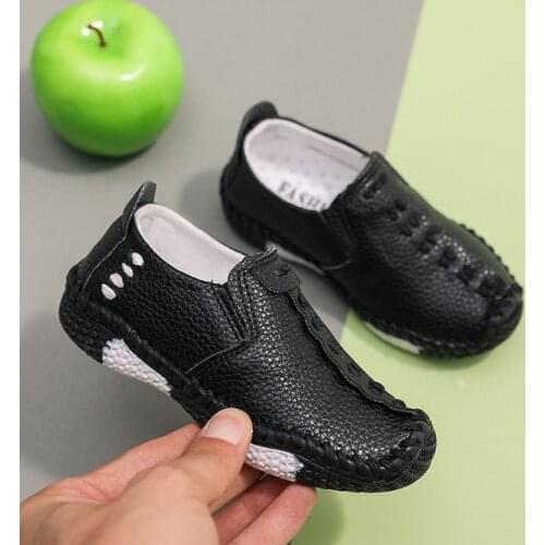2020 High Quality Children Leather Shoes Boys Sneakers Breathable Baby Toddler Shoes Flat Lace Up Leisure Boys Sneaker