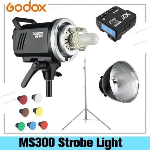 Godox MS300 220V Strobe Outstanding Light Compact Studio Flash 300W 2.4G Wireless Monolight with 150W Modeling Bowens Mount Lamp