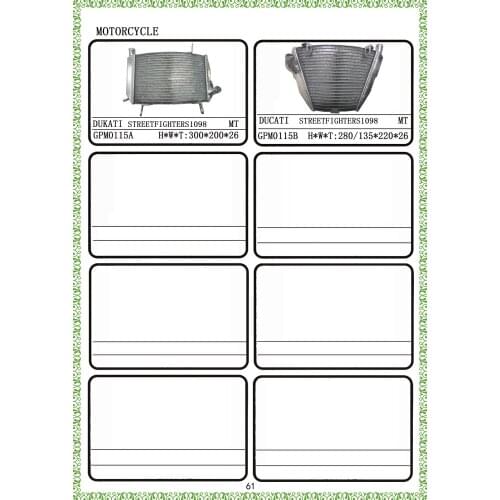 Golpher Aluminium Radiator For Motorcycle