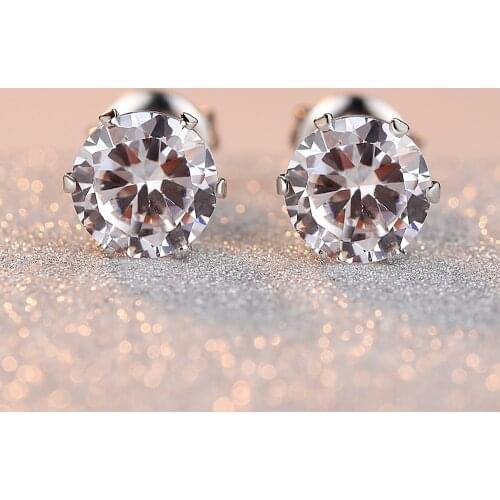 HPXmas Minimalist Full Zircon Ball Stud Earrings Colors Style For Women And Men Party Fine Jewelry Personality Accessories Gift