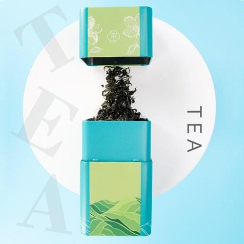 Green Tea Caddy Iron Canister Small Black Tea Storage Iron Box Longjing Tea High Grade Pu'er Portable Sealed Jar