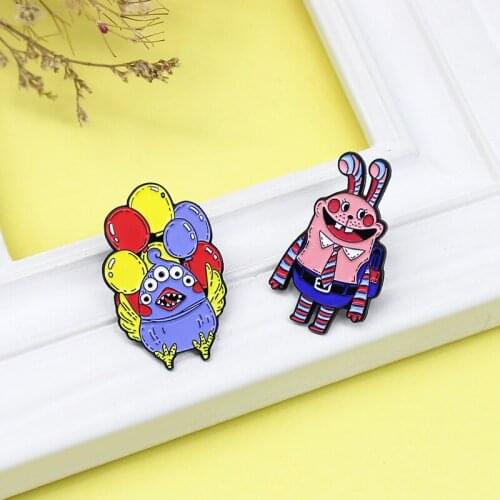 Creative Colorful Balloons Enamel Pins Animals Bunny Birds Showy Alloy Brooches Badges Clothes Fashion Accessories Jewelry Gifts