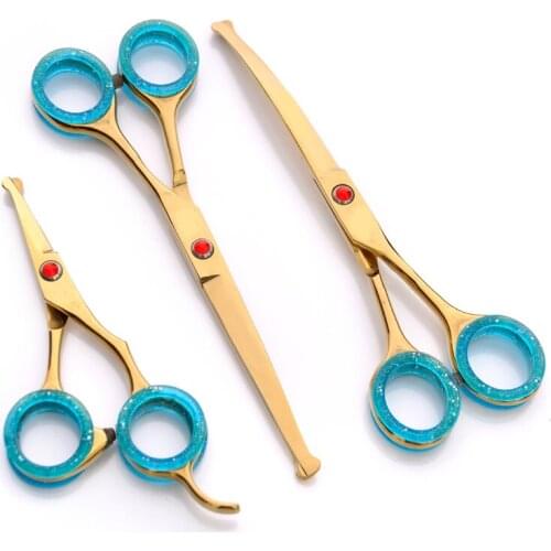 4.5 6.5 inch dog cat hair clippers trimming shears scissors pet grooming scissors Straight Curved clippers grooming pet scissors