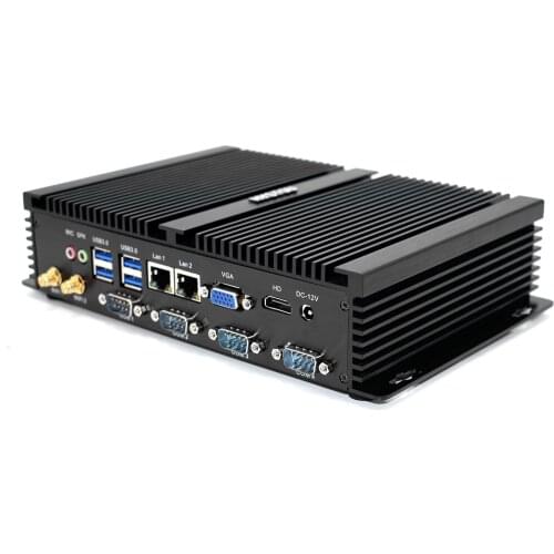 VENOEN Fanless Mini PC Intel Core I5 3317U dual Lan Windows7 WindowsXP HD VGA 4*RS232 port industrial computer