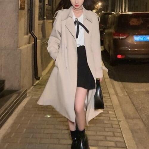 Miss Tough Women's Long Trench Coats
