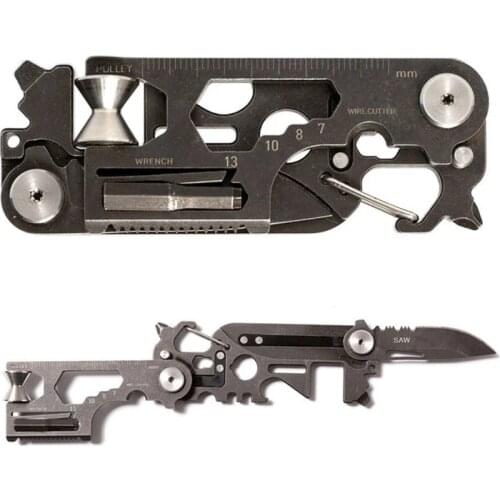 30 in 1 Multifunction outdoor Survival Tool FOR SOS fold Knife Corkscrew wrench Sleeve Pocke Tool EDC 2.0