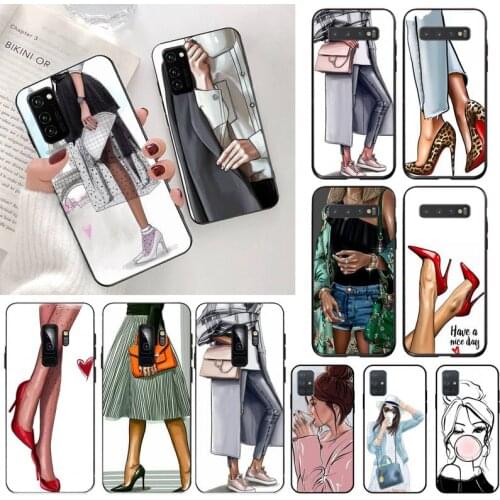 Fashion Girl Woman Phone Case Cover for Samsung S20 plus Ultra S6 S7 edge S8 S9 plus S10 5G lite 2020