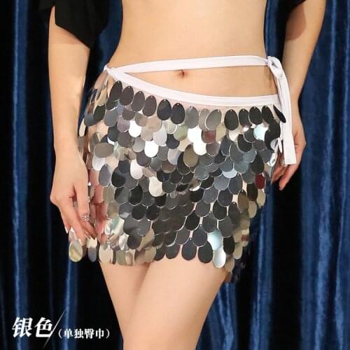 New hip scarf sequined mermaid tail skirt/gypsy skirt Belly dance performance clothing egyptian bellydance costume