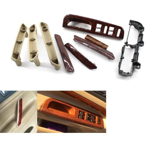 Car Door Handle Set Cover Trim +Switch Panel + Pull Grab Fit For VW Passat B5.5 1998-2005 Peach Style
