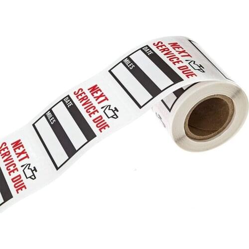 Oil Change Service Reminder Stickers Window Sticker Adhesive Labels Car Sticker 100 Sheets/Roll