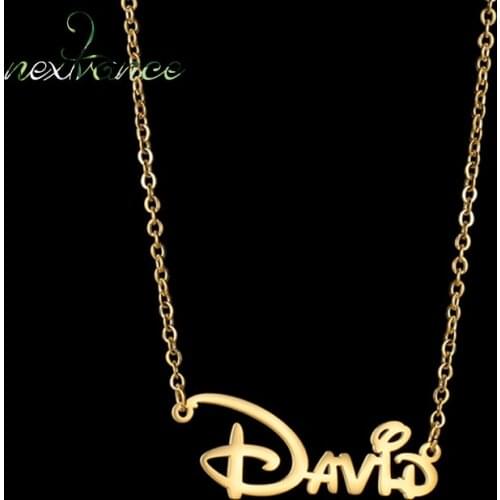 Nextvance Customized Set Stainless Steel Nameplate Necklace Earring Custom For Baby Child Youth Necklaces Earrings Jewelry Gift