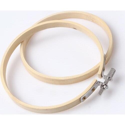 2019 New Round Wooden Embroidery Hoops Frame Set Bamboo Embroidery Hoop Rings for DIY Cross Stitch Needle Craft Tool