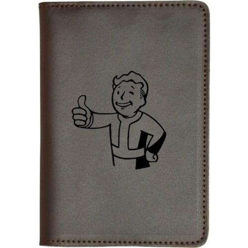 New Fallout Passport Holder Case Travel Passport Wallet Engraved Logo Vault Passport Cover for Men and Women Card & ID Holder
