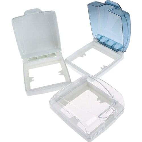 Plastic Wall Switch Waterproof Cover Box 86 Type Light Panel Socket Doorbell Flip Cap Cover Clear Bathroom Kitchen Accessory