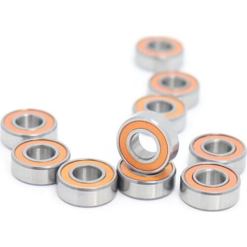MR105RS Bearing ABEC-3 ( 10PCS ) 5X10X4 mm Miniature RC Motor MR105-2RS Ball Bearings MR105 RS 2RS Orange Sealed