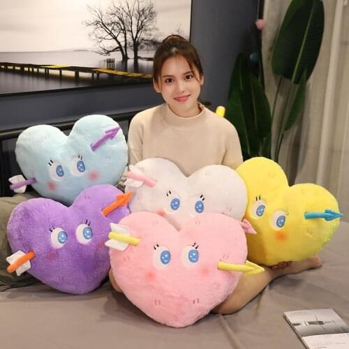 50cm Funny Heart Plush Pillow Sky Series Stuffed Pillow Doll Love Plush Pillow Cushion Nap Pillow Confession Gift Girlfriends