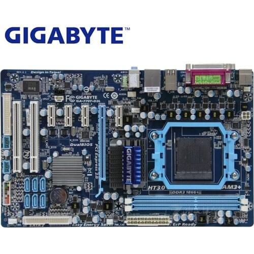 Socket AM3 For AMD DDR3 Gigabyte Motherboard GA-770T-D3L Computer Boards 770T-D3L CPU For Phenom II/Athlon II 770 770T Used
