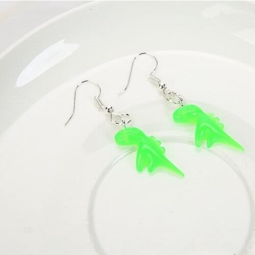 1pair Earring Women dinosaur flatback resin dinosaur birthday Gifts fashion Earrings Fashion Jewelry