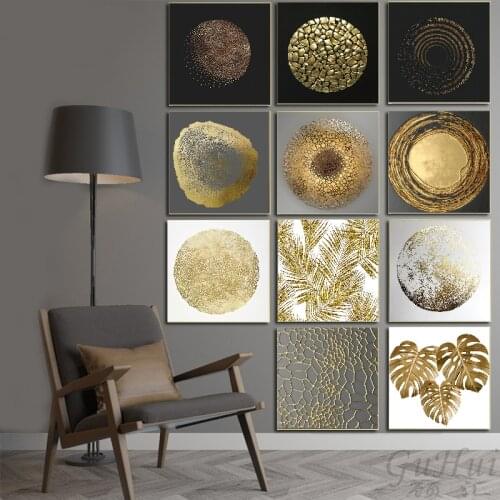 Nordic abstract gold luxury Poster Canvas Art Painting home decoration wall art RETRO printing living room home decoration paint