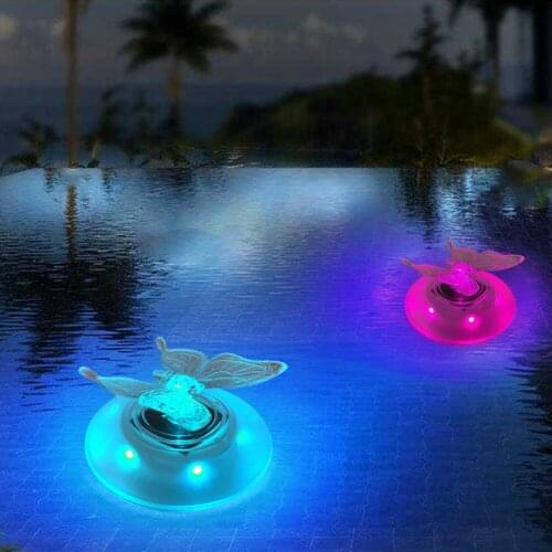 Solar RGB LED Swimming Pool Underwater Floating Lamp Garden Water Lights Garden Pond Night Lights Solar Water Drift Lamp Lawn