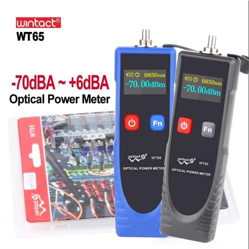 WINTACT Fiber Optic Power Meter Electrical Optical Tester Mini Handheld Fault Locator Factor Meter WT65 Digital Power Analyzer