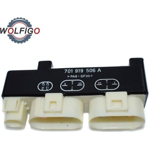 WOLFIGO New Engine Cooling Fan Control Electric Relay Module For VW EuroVan 1993-2003 701919506A 85154016500