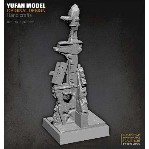 Yufan Model l 1/35 European Broken Wall Resin Platform Yfww-2002
