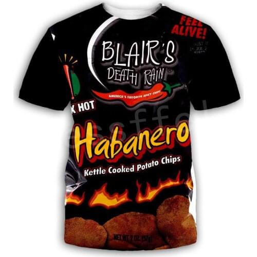 Tessffel Potato chips Snacks bag Funny Food Casual 3DPrint Mens/Womens NewFashion Summer Streetwear Tee T-shirt Short sleeve D-3